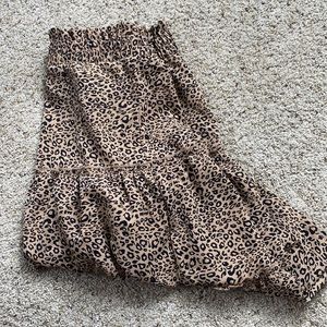Flowy cheetah skirt